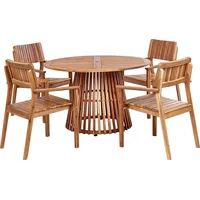 Beliani Gartenmöbel Set 5-tlg. Braun