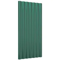 VidaXL Dachpaneele 12 Stk. Verzinkter Stahl Grün 80x36 cm