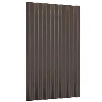 VidaXL Dachpaneele 12 Stk. Verzinkter Stahl Braun 60x36 cm