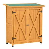 Outsunny Geräteschrank 1,1 x 0,55 m Gelb