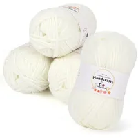 Luxuskollektion Häkelgarn Baumwolle Amigurumi-Set Milchig