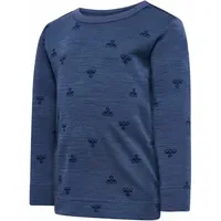 Hummel hmlMINI Merino Langarmshirt 8588 - vintage indigo 86