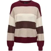 Only Onlatia L/S Stripe Pullover Schwarz / Weiß XS