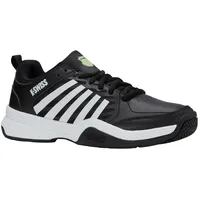 K-Swiss Court Express 2 Tennis Shoe, Black/White/Soft Neon Green,