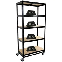 Proregal Kommissionierwagen BÜFFEL Fahrbares Kommissionierregal 192x90x50cm, 5 Ebenen Fachlast