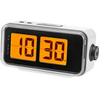 Atlanta 1899/0 Funkwecker im Retro-Design Weiß - Silber