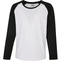 URBAN CLASSICS Girls Contrast Raglan Longsleeve white/black 158/164 -