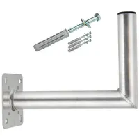 PremiumX 35cm Wandhalter Satellitenschüssel Aluminium Halterung mit Mastkappe mit