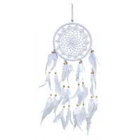 Saraswati Traumfänger mit gehäkeltem Netz, weiß