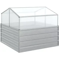 VidaXL Garten-Hochbeet mit Gewächshaus 100 x 100 x 85