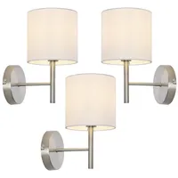 Lux.pro Wandleuchte 3er Set Winsford Silberfarben [ Lux.pro
