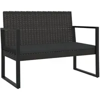 VidaXL Gartenbank 106 x 75 x 57 cm Schwarz