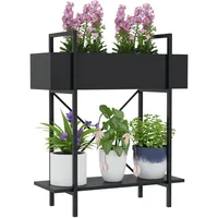 Outsunny Pflanzenständer 70 x 30 cm Schwarz