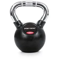 Sport-Thieme Kettlebell Gummiert mit gerändeltem Chrom-Griff"", 12 kg