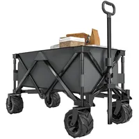 Outsunny Faltbarer Handwagen mit Teleskop Dunkelgrau 108 x 53