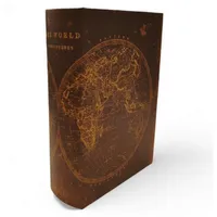 FTWdesign Große Aufbewahrungsbox Bücherbox aus Papier in Braun/Gold