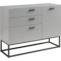 [en.casa] Sideboard Lavangen 75x100x35 cm Hellgrau