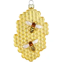 Inges Glas Inge-glas Christbaumschmuck Honigwabe mit Glitzer Glas 10