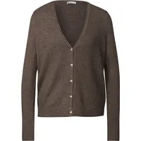 STREET ONE Damen, 2515370 Kurzer cardigan nomad brown mel.