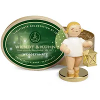 Wendt & Kühn Goldedition Weggefährte mit Laterne Metallsockel,