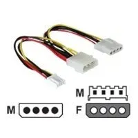DeLock Stromkabel 4pin + 4pin 3,5" FDD
