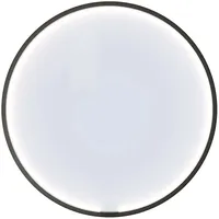 Dansani Mondrahmen Spiegel mit Lichtsteuerung Ø75 cm schwarz..