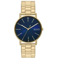 Skagen Signatur Herrenuhr, Quarz-Dreizeigerwerk mit Edelstahlarmband