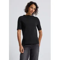 STREET ONE Damen, Turtleneck Shirt mit Knöpfen - 34