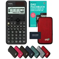 Casio fx-991DE CW inkl. Schutztasche Rot & Fachbuch (160
