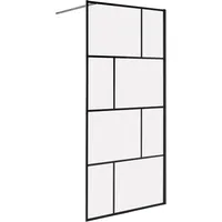 Beliani Tapajos Duschwand 90 x 195 cm schwarz