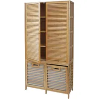 Mendler Bambus Badezimmerschrank HWC-N83, Regal Badregal Badschrank Schrank, 2