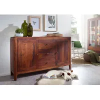 Massivmoebel24 Sideboard 146 x 86 x 40 cm Walnuss