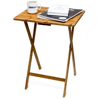 Relaxdays Beistelltisch klappbar Braun Bambus 48 x 38,5 x