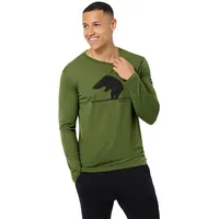 Super.natural Ski Karl Langarm-t-shirt - Chive / Jet Black