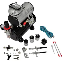 VidaXL Profi Airbrush Komplett-Set mit 2 Pistolen