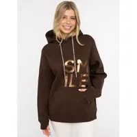 Zwillingsherz Alissa Shiny Hoodie Braun S/M