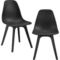 [en.casa] 2x Design Stühle, Brevik 2er Set 83x54x48 cm