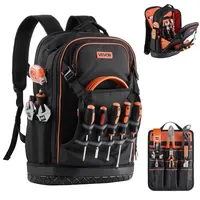 Vevor Werkzeugrucksack, 65 Taschen, Werkzeug-Aufbewahrungs-Organizer, Backpack mit Laptopfach &
