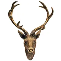 Mojawo Hirschgeweih Hirschkopf Geweih 14x16x30cm Figur Skulptur