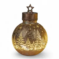 Formano LED Deko Kugel Frosty gold H. 30cm aus