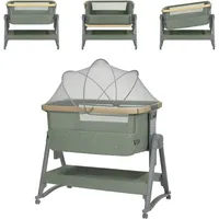 KIKKABOO Nanna 2 Beistellbett - Military Green - One