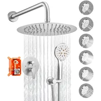 Vevor Duscharmatur Regenduschsystem fürs Badezimmer Duschsystem mit 254 mm