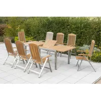 Gardenson Keros Set 9-tlg. Silber/Weiß