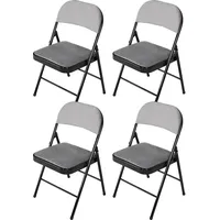 Hti-Living HTI-Living, Klappstuhl Wedigo Velvet Grau 4er-Set