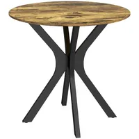 Homcom Esstisch Runder Küchentisch, Moderner Esszimmertisch mit Spider-Stahlgestell, Bartisch