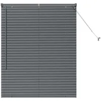 VidaXL Balkenjalousien Dunkelgrau 130 x 105 cm Aluminium