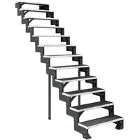 DOLLE Außentreppe Gardentop 14 Gitterroststufe 80 cm ohne Geländer