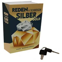 Speecheese Buchtresor Reden ist Schweigen- silber ist gold Booksafe