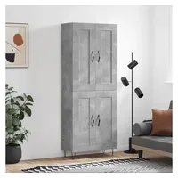 VidaXL Highboard Betongrau 69,5x34x180 cm Holzwerkstoff