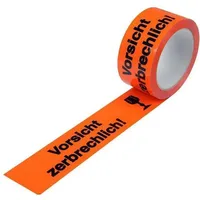 TransPak Warnklebeband Breite 50mm L.66m S.52μ PP leuchtorange Vorsicht